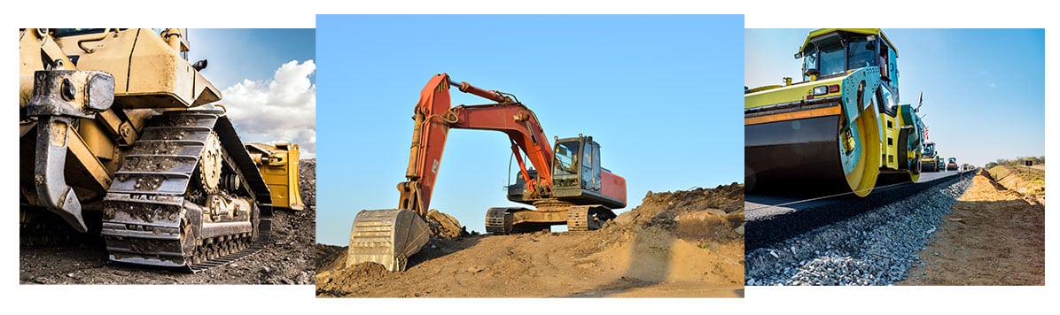 tractors pushing dirt